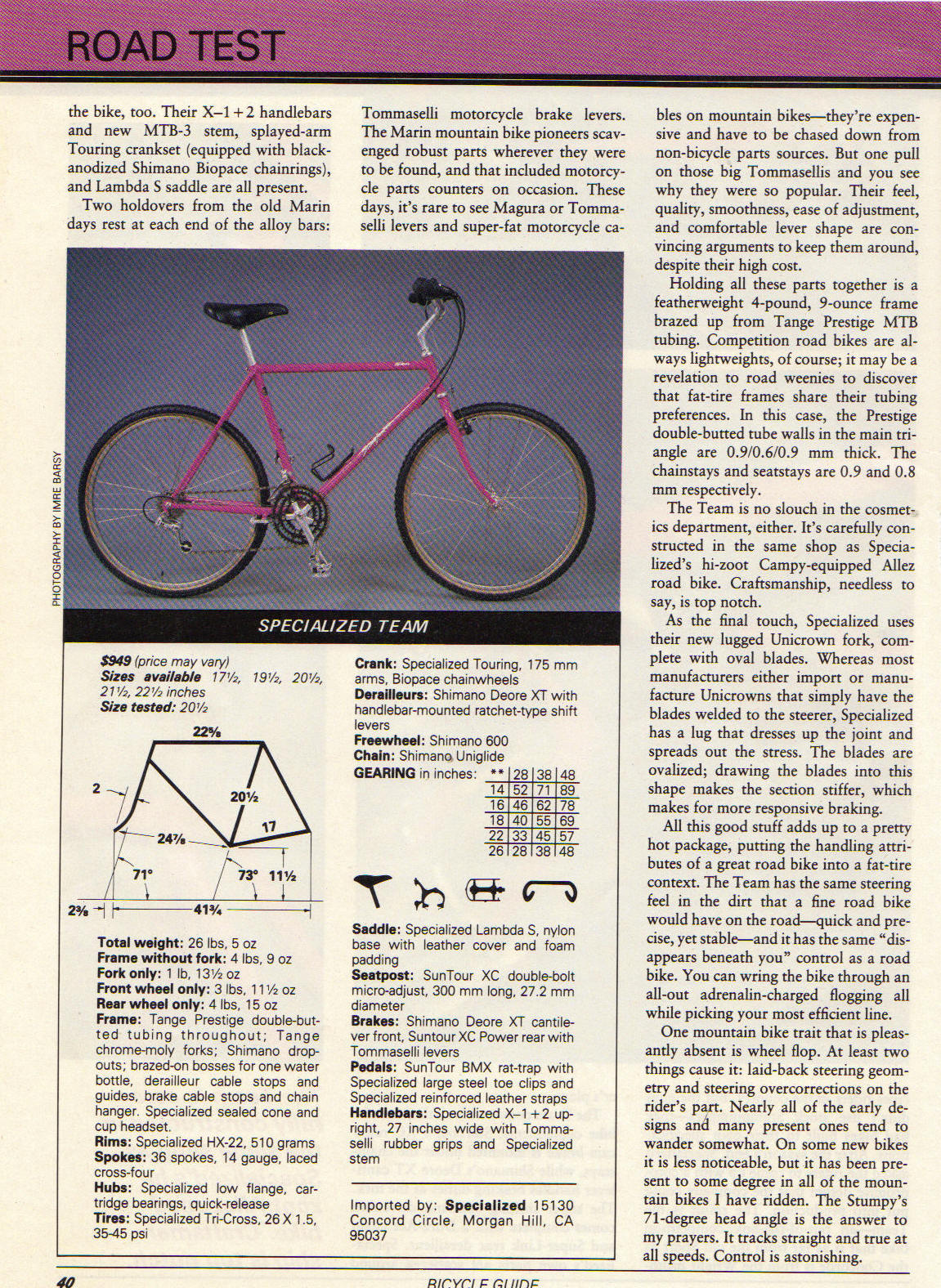 specialized bicycle serial number chart