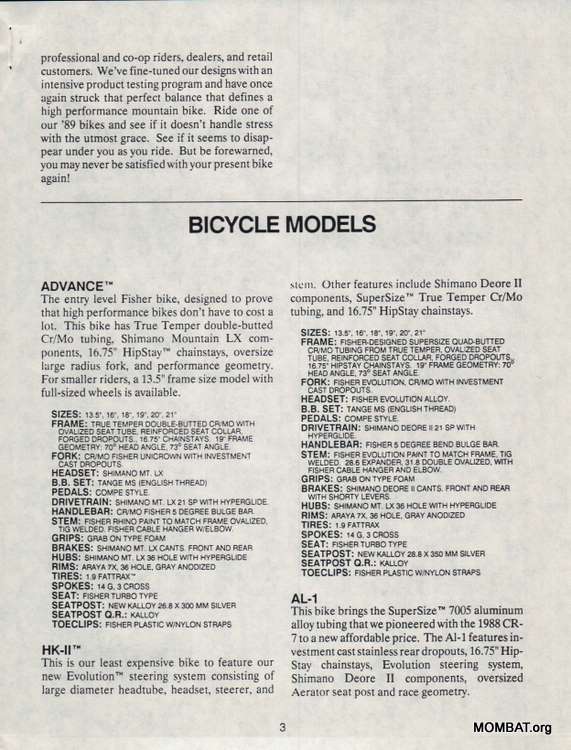 MOMBAT: Gary Fisher Bicycles History